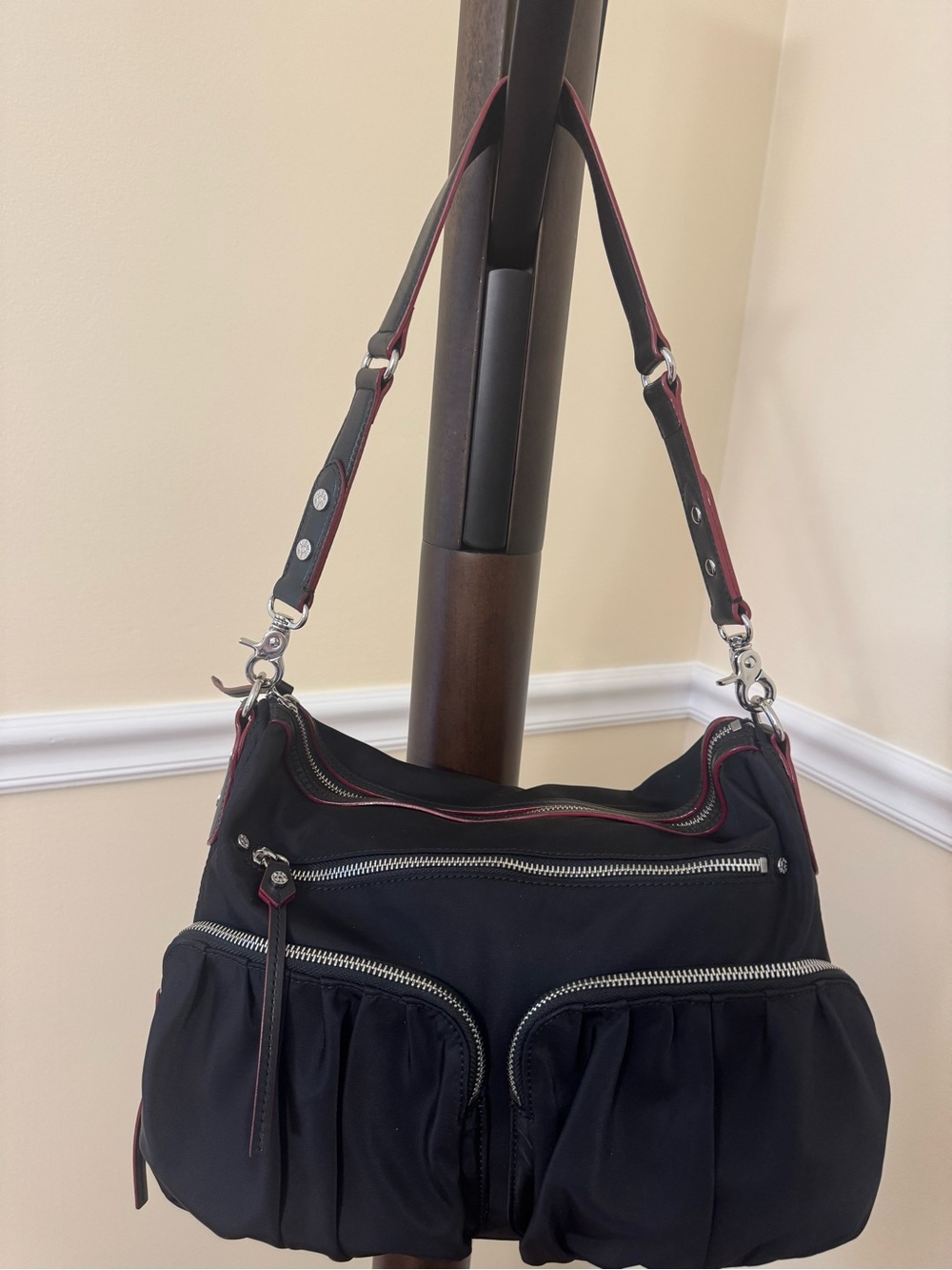 MZ Wallace Black Nylon Moto Hayley Shoulder Bag Bundle - Excellent Condition!
